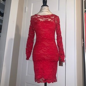Red lace H&M dress size small